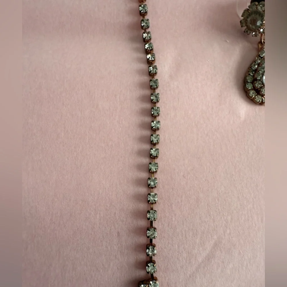 New Marquise Collection Jewelry Rose Gold Necklace/Earrings w/Cubic Zirconias - Picture 6 of 14